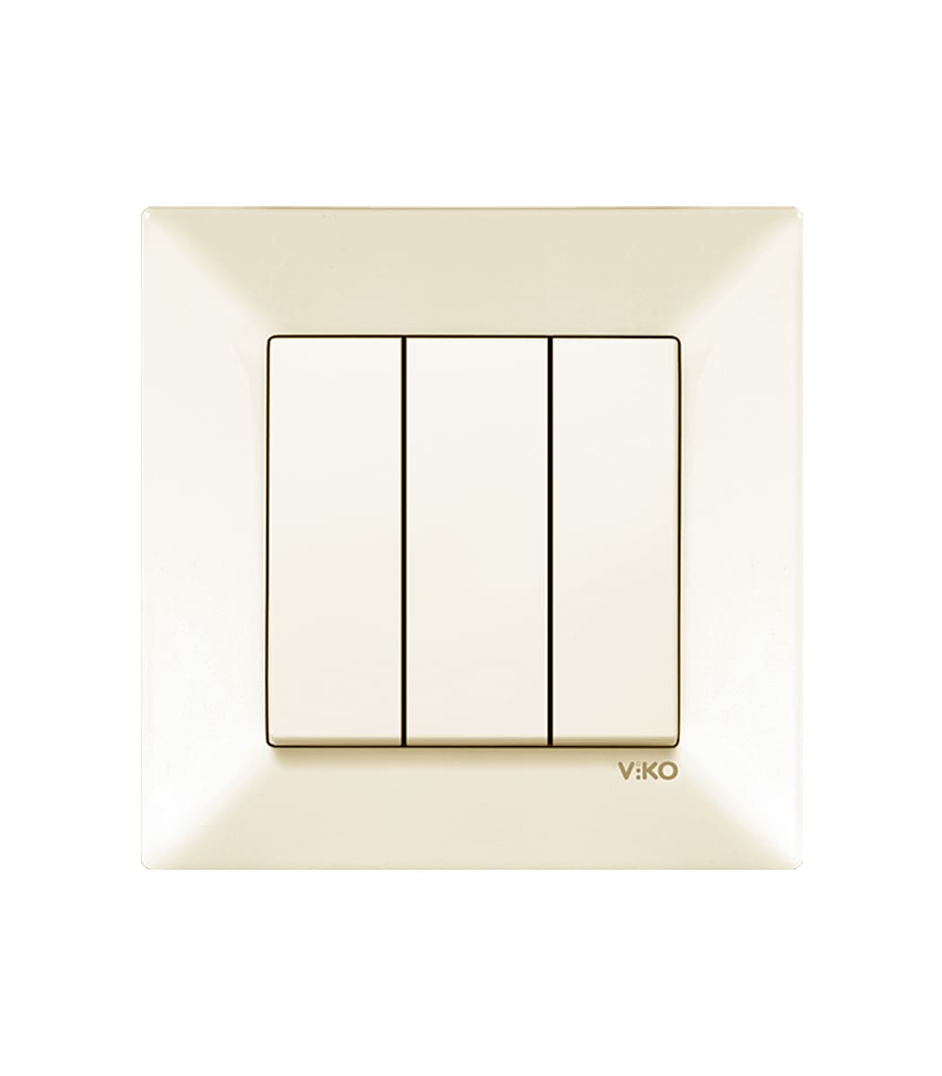 vyklyuchatel-troynoy-viko-meridian-krem-90970268-wh-1 Выключатель тройной Viko Meridian Крем 90970268-WH - Зображення 1