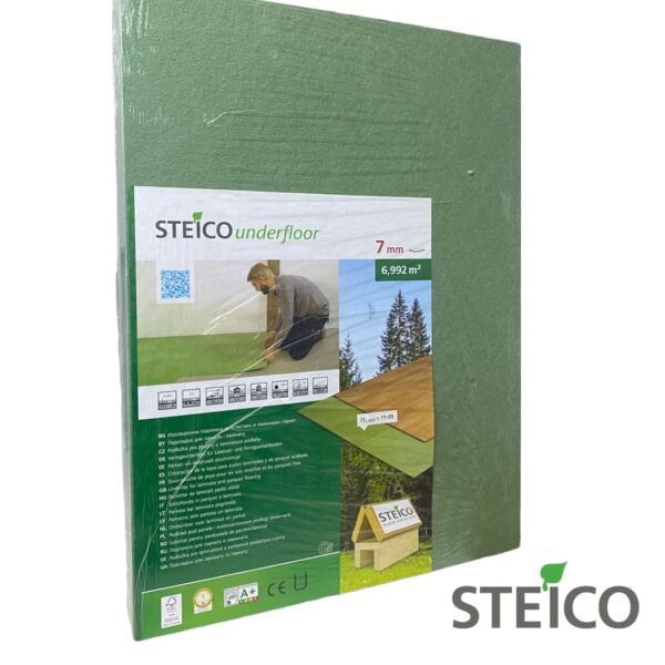Подложка 7мм Эко-плита Steico UnderWood (Зеленая)