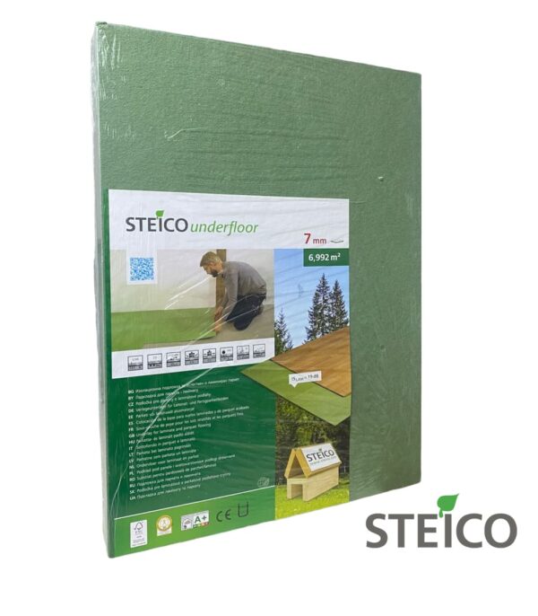 Подложка 7мм Эко-плита Steico UnderWood (Зеленая)