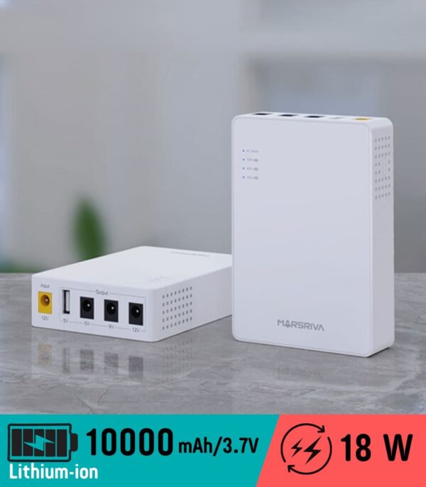 Источник бесперебойного питания для Роутера GPon MARSRIVA Smart Mini DC UPS KP3 10000mAh