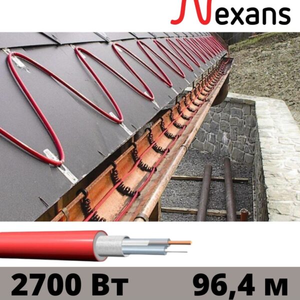 Кабель нагревательный двух жильный Nexans Defrost Snow TXLP/2R 2700/282700Вт, 96.4м