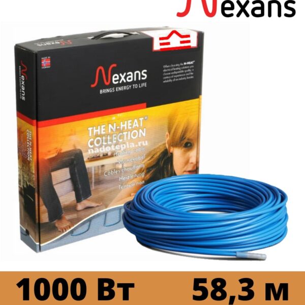 Кабель нагревательный двух жильный Nexans TXLP/2R 1000/17 1000Вт, 58.3 м