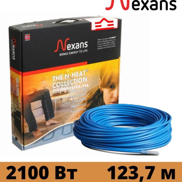 Кабель нагревательный двух жильный Nexans TXLP/2R 2100/17 2100Вт, 123.7 м
