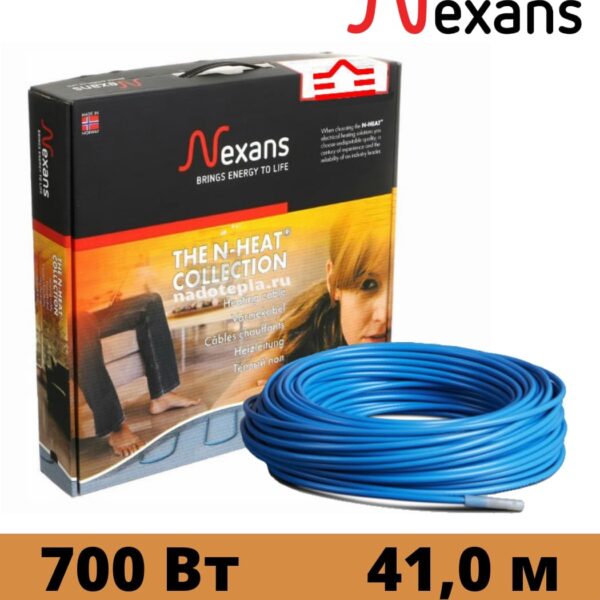 Кабель нагревательный двух жильный Nexans TXLP/2R 700/17 700Вт, 41 м