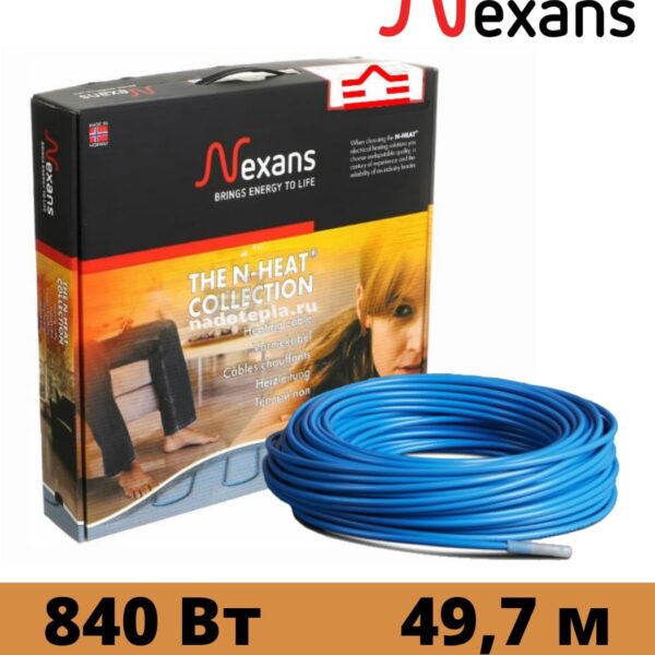 Кабель нагревательный двух жильный Nexans TXLP/2R 840/17 840Вт, 49.7 м