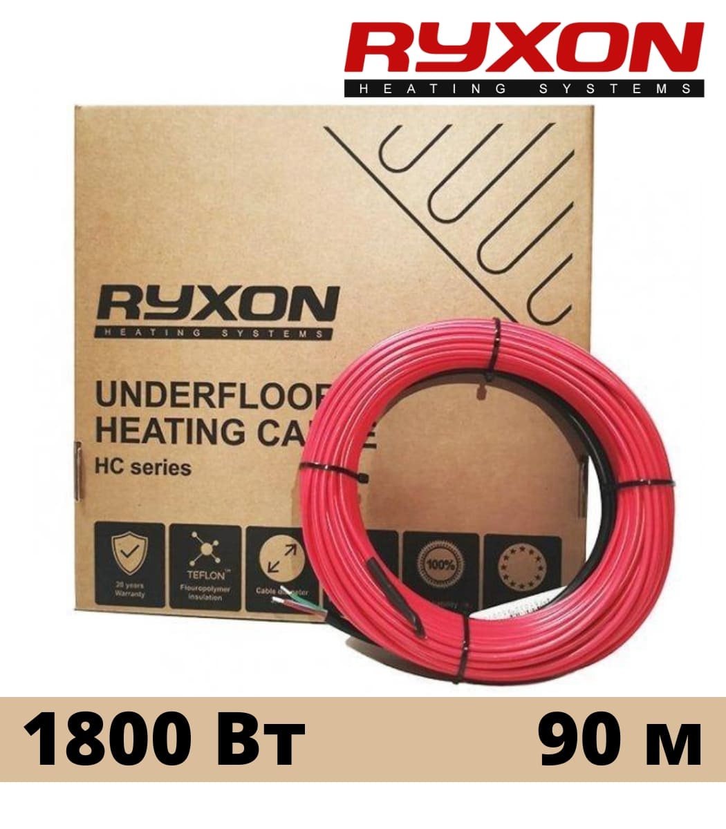 kabel-nagrevatelnyy-dvuh-jilnyy-ryxon-hc20-90_1800vt Кабель нагревательный двух жильный Ryxon HC20 90/1800Вт - Зображення 1