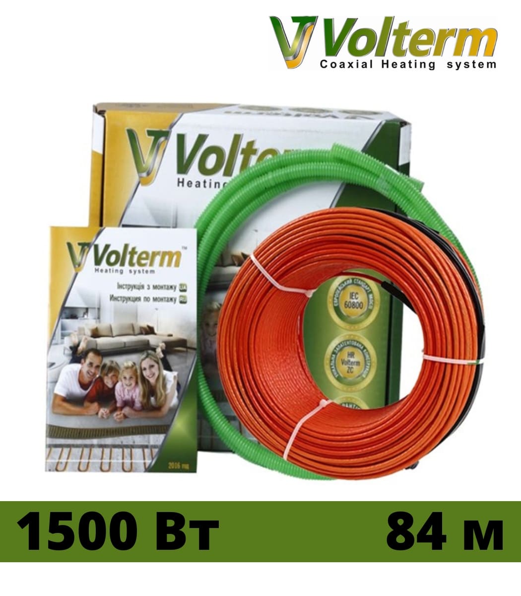 koaksialnyy-nagrevatelnyy-kabel-volterm-hr18-1500-vt-84-m Коаксиальный нагревательный кабель Volterm HR18 1500 Вт, 84 м — изображение 1