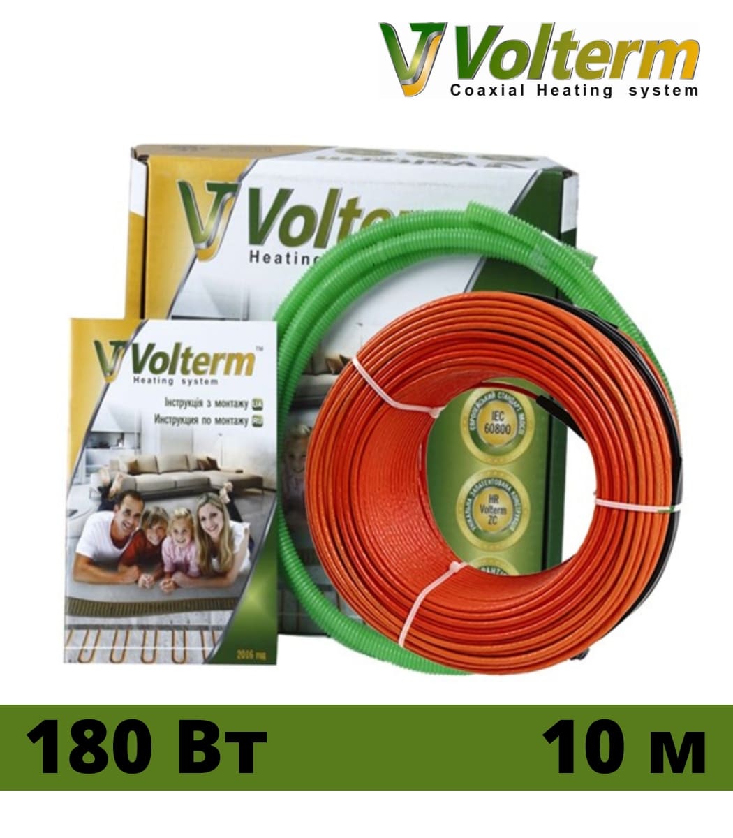 koaksialnyy-nagrevatelnyy-kabel-volterm-hr18-180-vt-10-m Коаксиальный нагревательный кабель Volterm HR18 180 Вт, 10 м — изображение 1