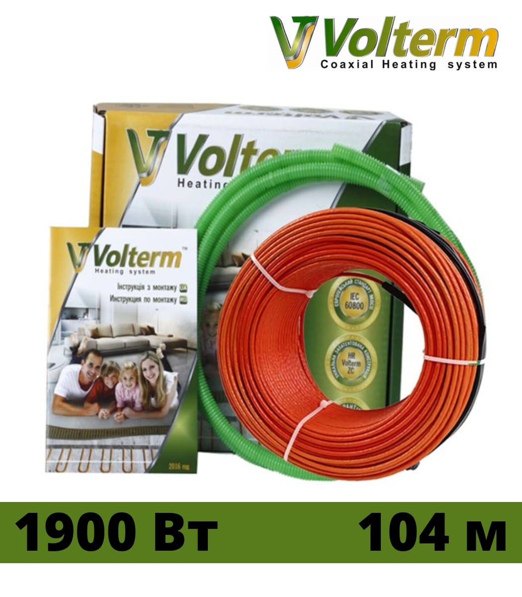 koaksialnyy-nagrevatelnyy-kabel-volterm-hr18-1900-vt-104-m Коаксиальный нагревательный кабель Volterm HR18 1900 Вт, 104 м — изображение 1