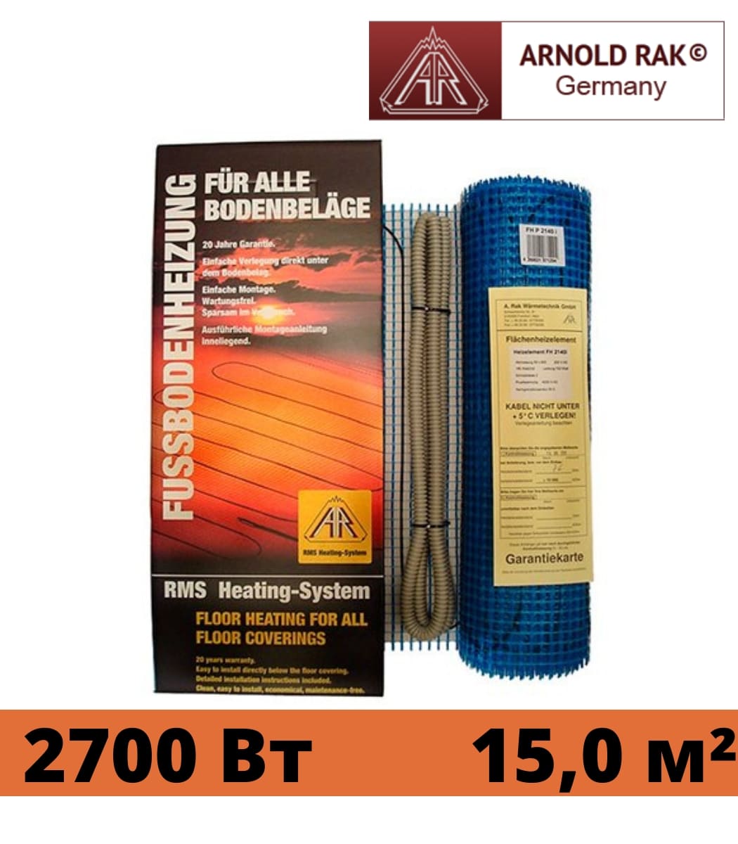 nagrevatelnyy-mat-arnold-rak-fh-es-150-2700vt-150-m² Нагревательный мат Arnold Rak FH-EС 150 2700Вт 15,0 м² — изображение 1