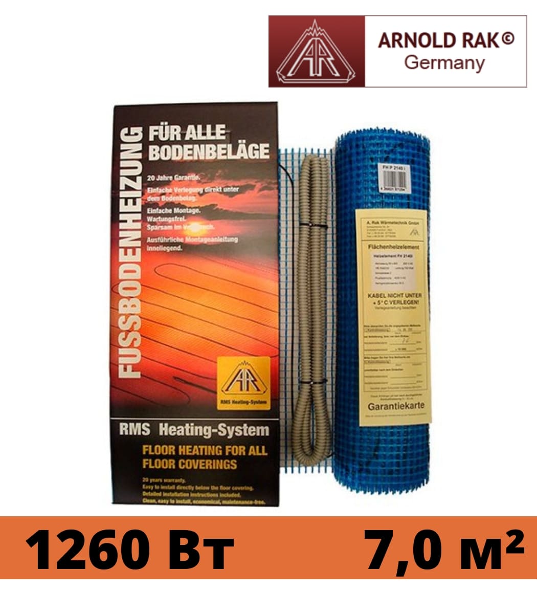 nagrevatelnyy-mat-arnold-rak-fh-es-70-1260vt-70-m² Нагревательный мат Arnold Rak FH-EС 70 1260Вт 7,0 м² — изображение 1