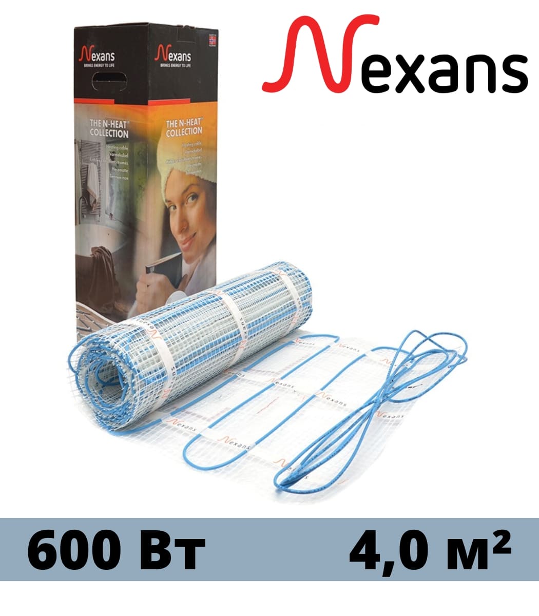 nagrevatelnyy-mat-nexans-millimat-600-w-4-m² Нагревательный мат Nexans MilliMat 600 W 4 м² — изображение 1
