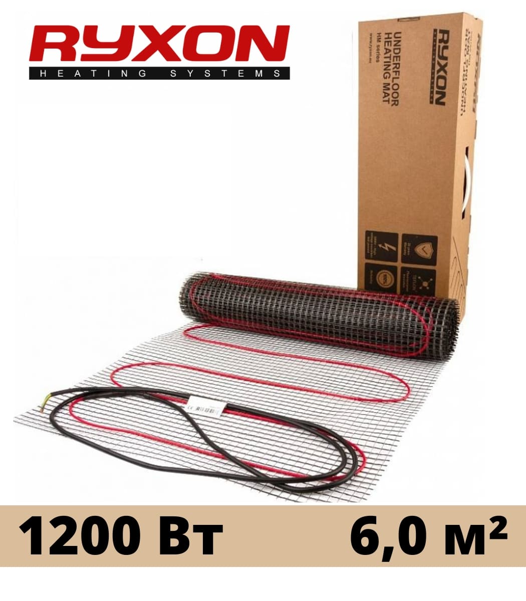 nagrevatelnyy-mat-ryxon-hm-60_1200vt-60-m² Нагревательный мат Ryxon HM 6,0/1200Вт 6,0 м² — изображение 1
