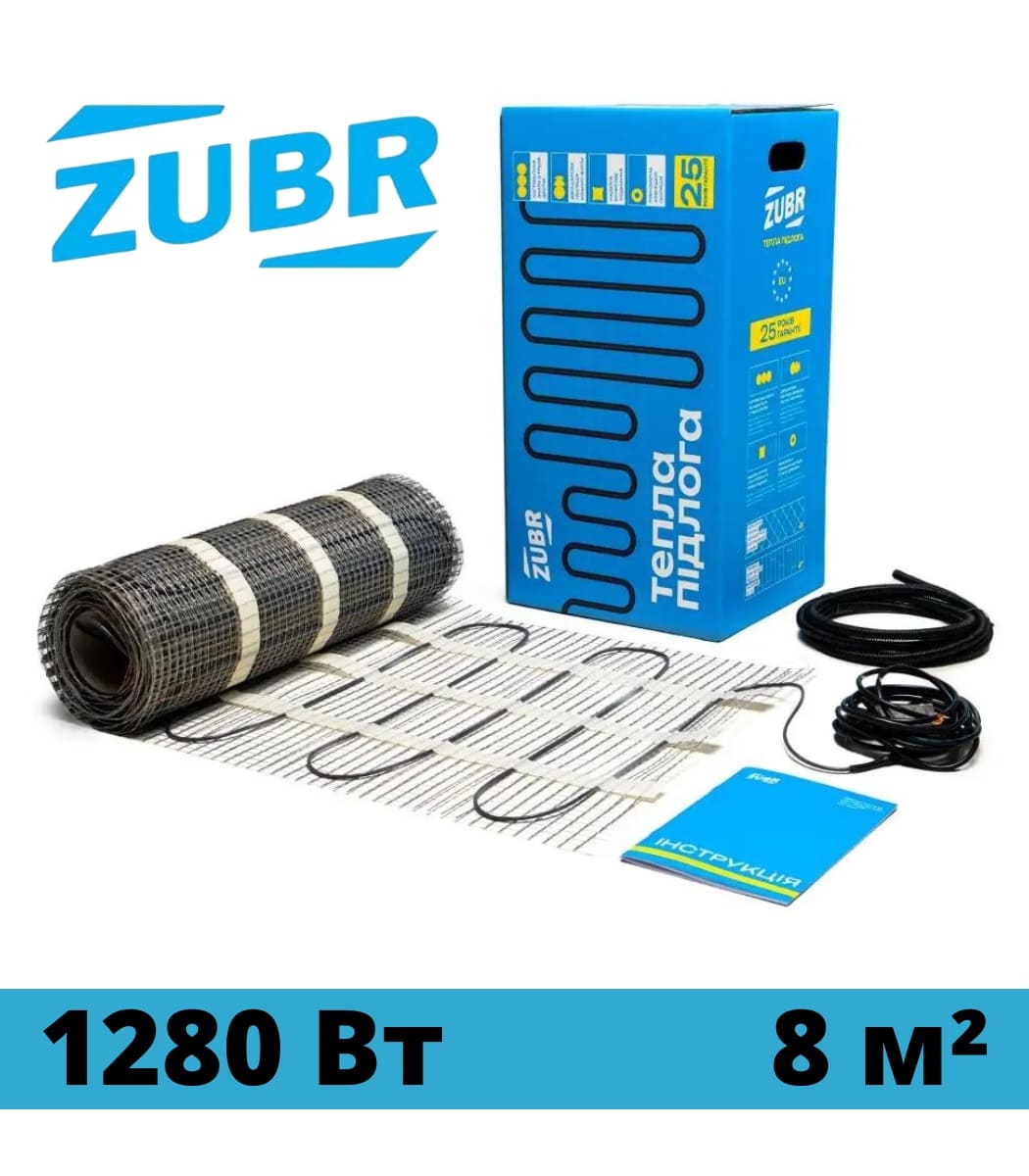 nagrevatelnyy-mat-zubr-dc-80_1280vt-80-m²-1 Нагревательный мат ZUBR DC 8,0/1280Вт 8,0 м² — изображение 1