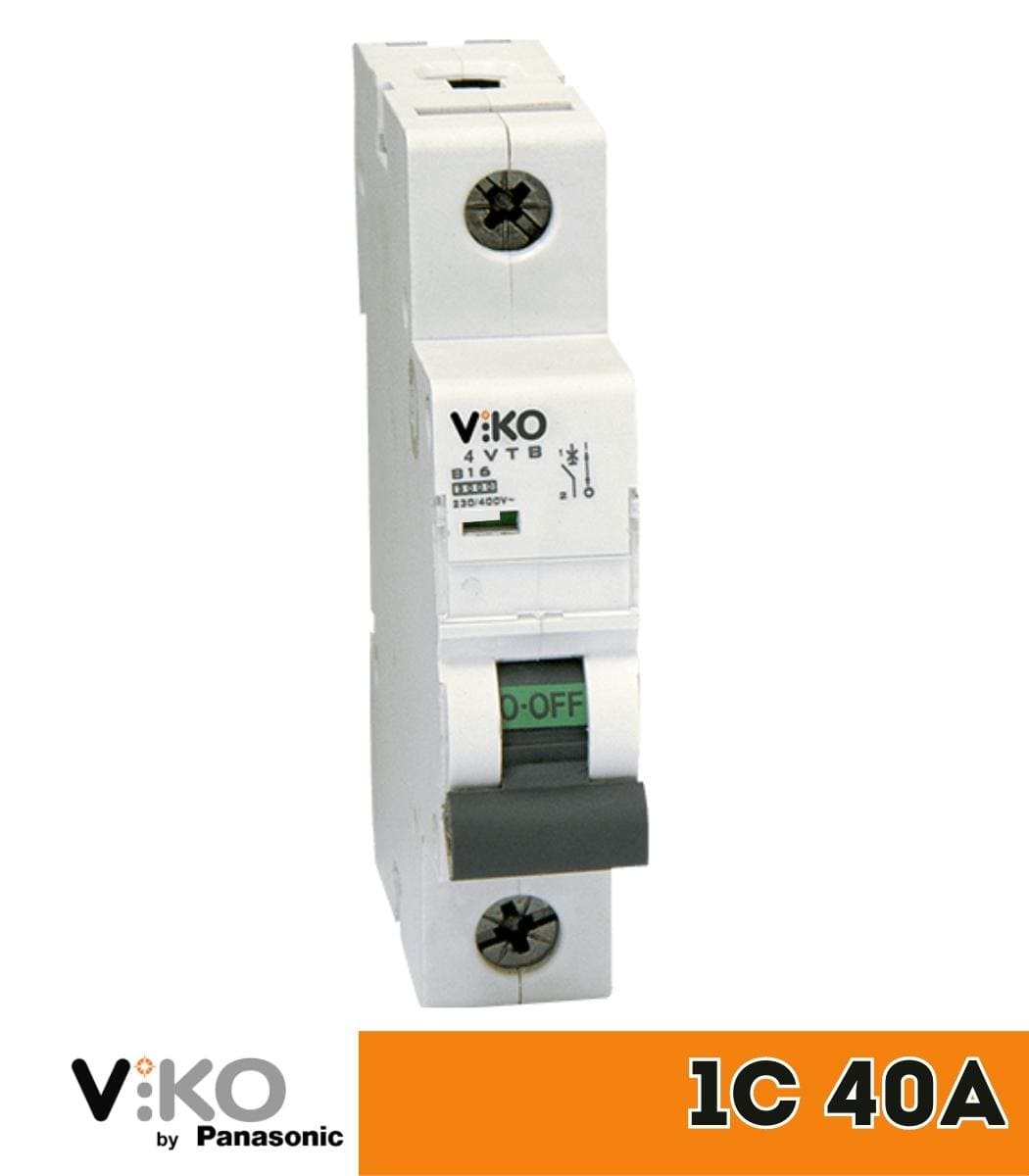 avtomat-1s-40a-viko Выключатель автоматический Viko, 1P, C, 40A, 4,5kA 4VTB-1C40 - Зображення 1
