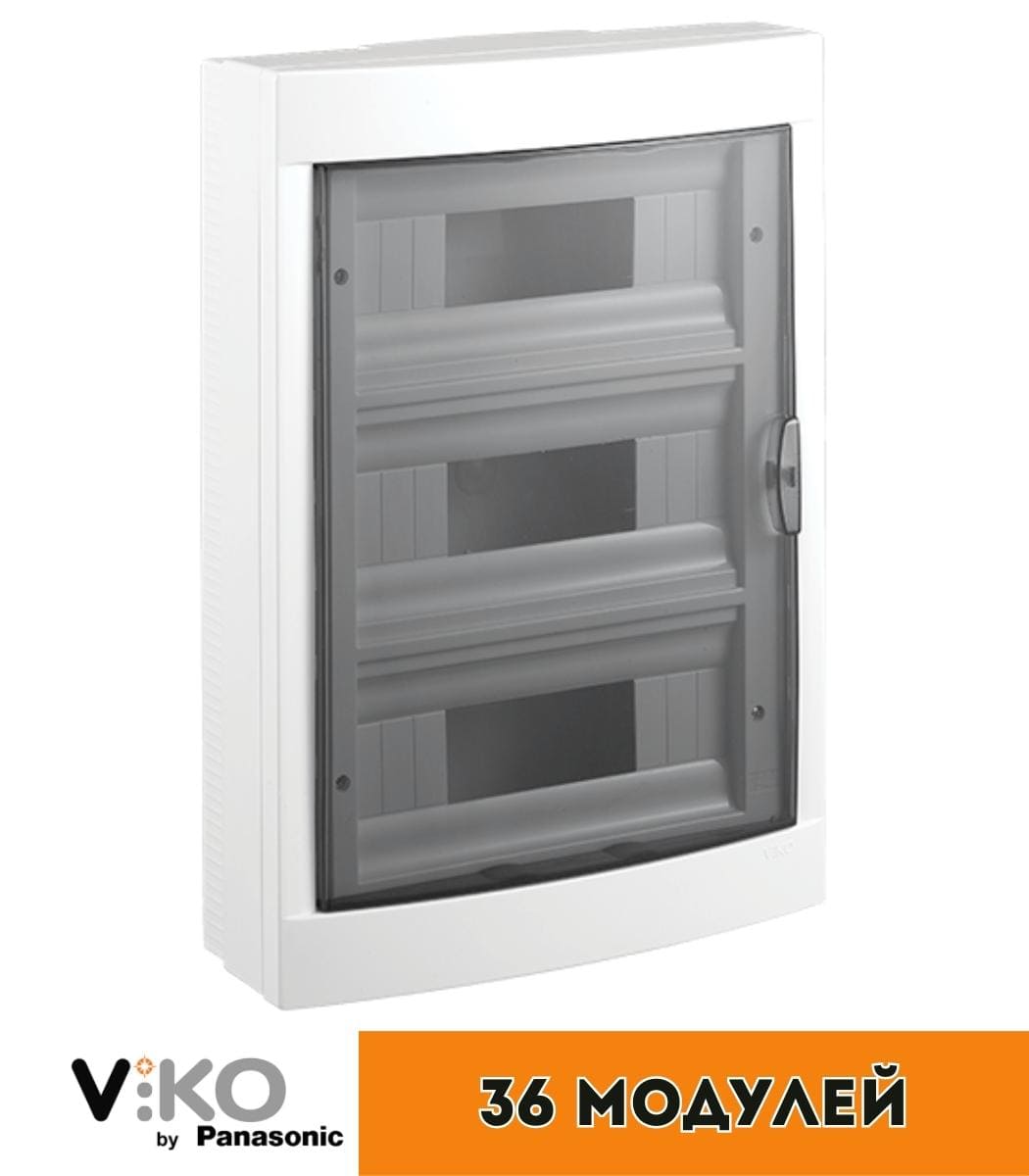 shchitok-narjunyy-36-avt-viko Бокс Viko наружный на 36 автомата Белый 90912136 - Зображення 1