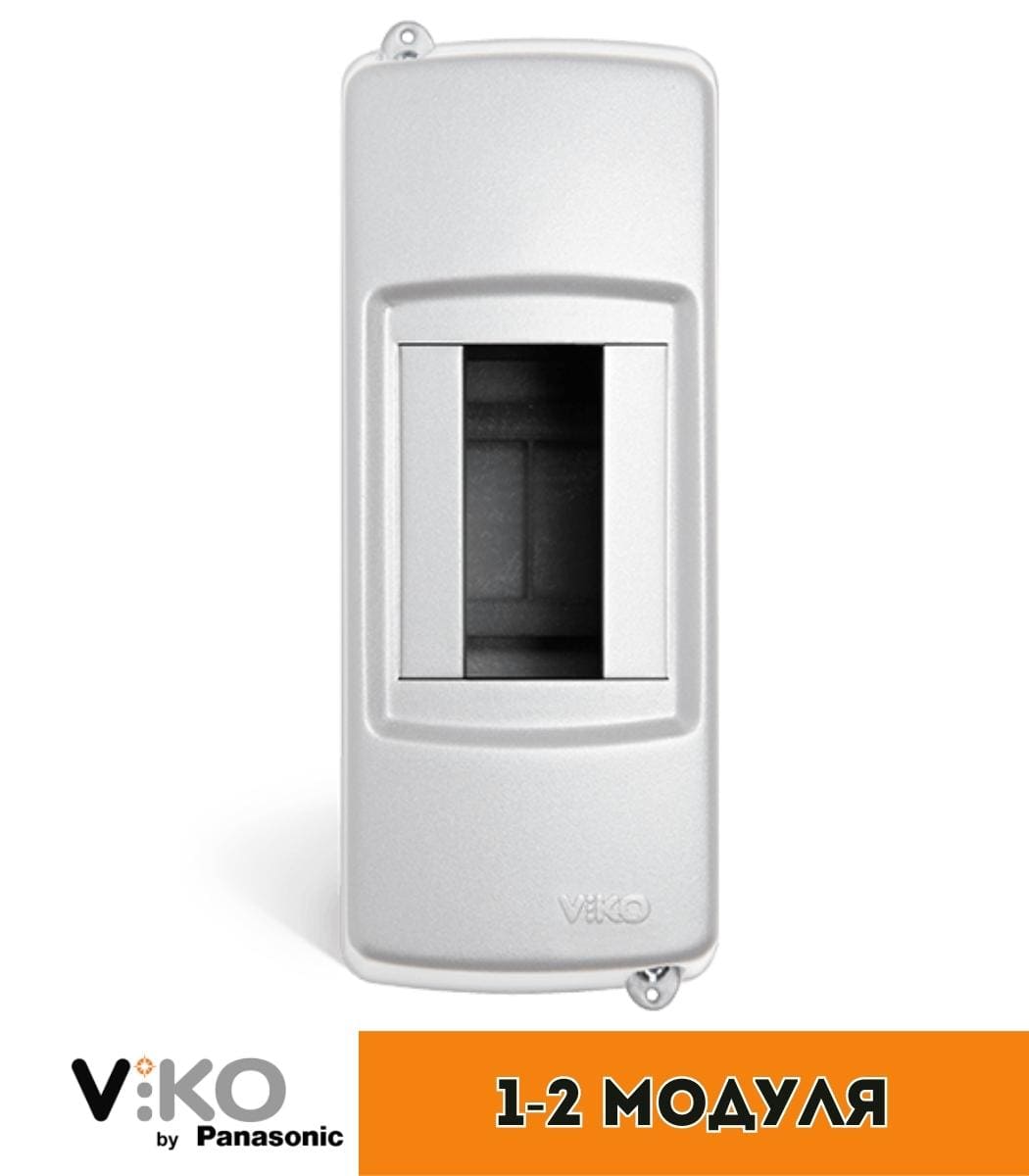 shchitok-narujnyy-1-2-avt-viko Бокс Viko наружный на 1-2 автомата Белый 90914001 — изображение 1