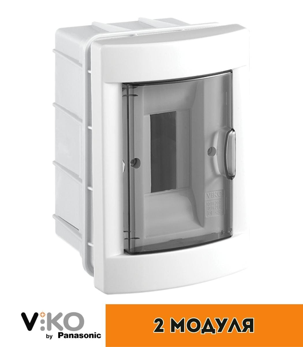 shchitok-vnutrenniy-2-avt-viko Бокс Viko внутренний на 2 автомата Белый 90912002 - Зображення 1