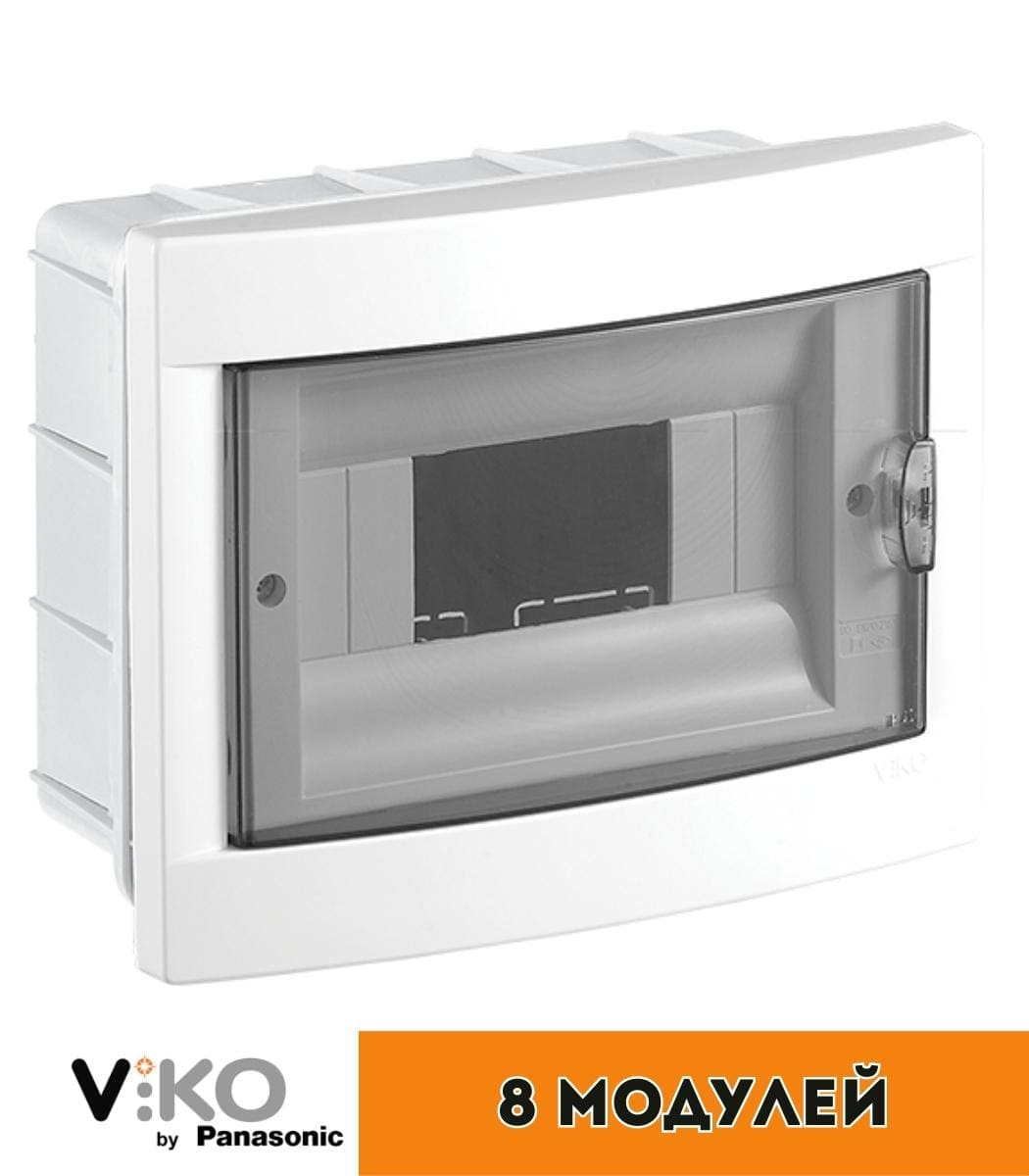 shchitok-vnutrenniy-8-avt-viko Бокс Viko внутренний на 8 автоматов Белый 90912008 — изображение 1