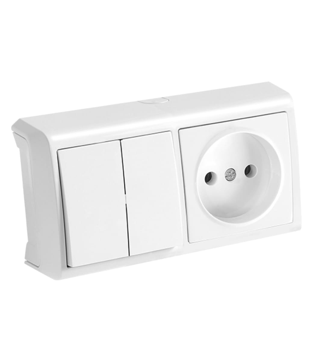 vertikalnyy-blok-vyklyuchatel-2-kl-rozetka-belyy-viko-vera-90681089 Горизонтальный блок Выключатель 2 кл + Розетка Белый Viko Vera 90681189 — изображение 1