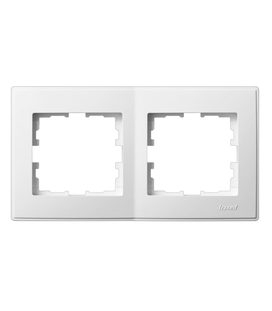 ramka-2-ya-gorizontalnaya-lezard-lesya-belaya-705-0200-147 Рамка 2-я горизонтальная LEZARD LESYA Белая 705-0200-147 — изображение 1