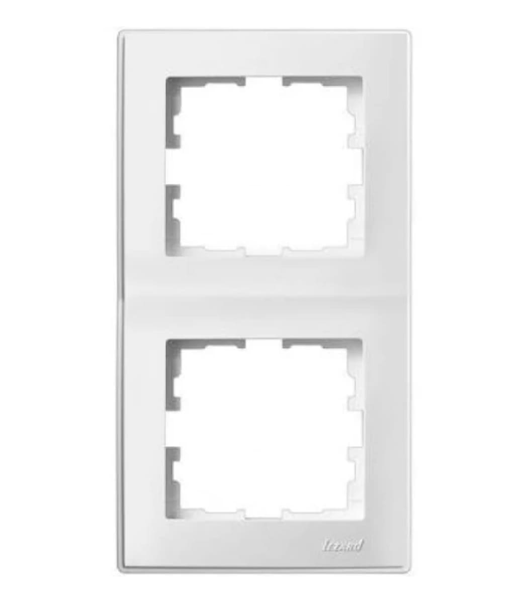 ramka-2-ya-vertikalnaya-lezard-lesya-belaya-705-0200-152 Рамка 2-я вертикальная LEZARD LESYA Белая 705-0200-152 — изображение 1