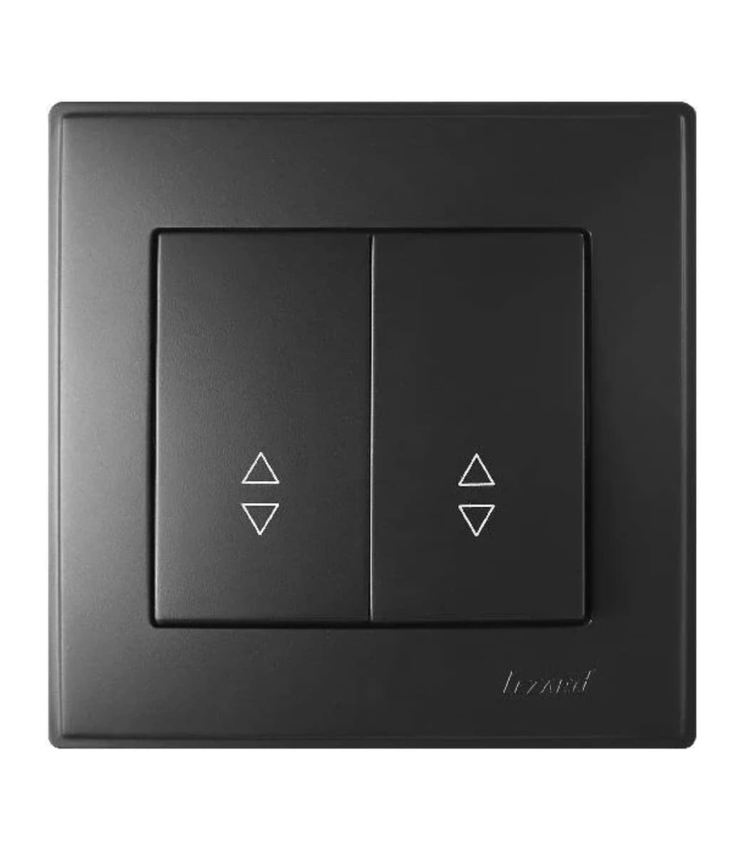 vyklyuchatel-dvoynoy-prohodnoy-lezard-lesya-antracit-705-4242-106 Выключатель двойной проходной LEZARD LESYA Антрацит 705-4242-106 — изображение 1