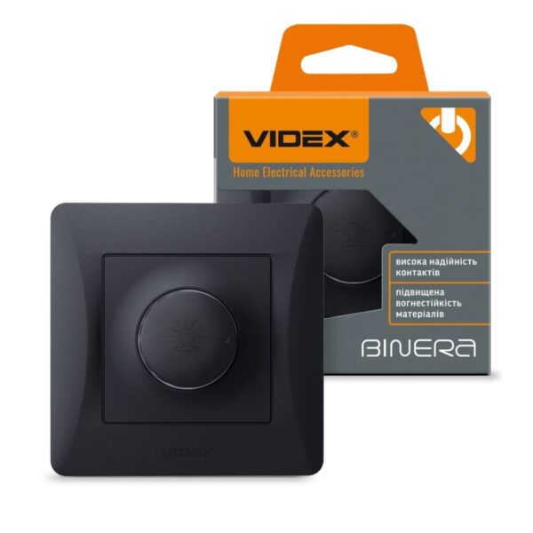 Димер 600Вт черный графит VIDEX BINERA (VF-BNDM600-BG)