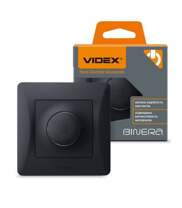 Димер 600Вт черный графит VIDEX BINERA (VF-BNDM600-BG)