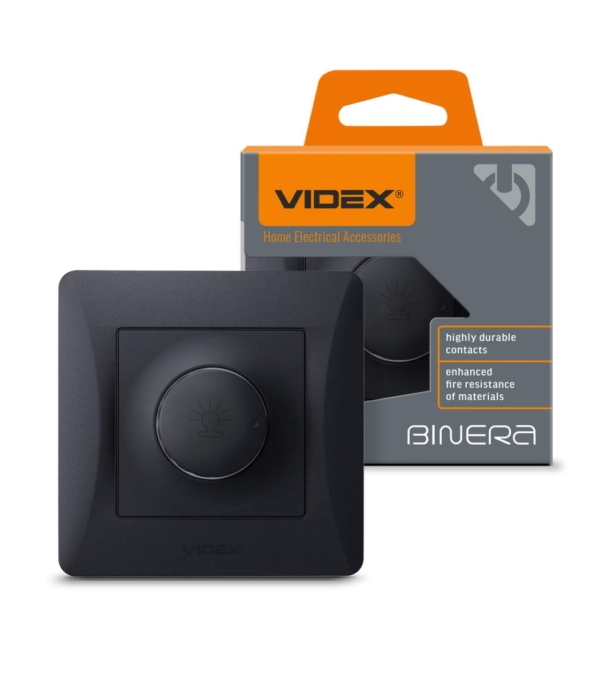 Димер 600Вт черный графит VIDEX BINERA (VF-BNDM600-BG) — изображение 2