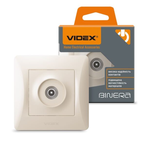 Розетка TV Крем VIDEX BINERA (VF-BNSK1TVME-CR)