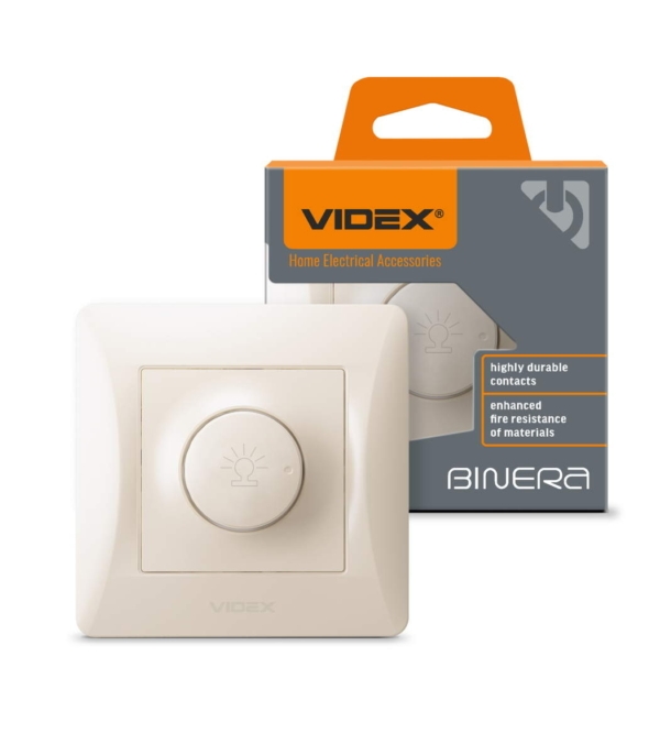 Димер 600 Вт Крем VIDEX BINERA (VF-BNDM600-CR) — изображение 2