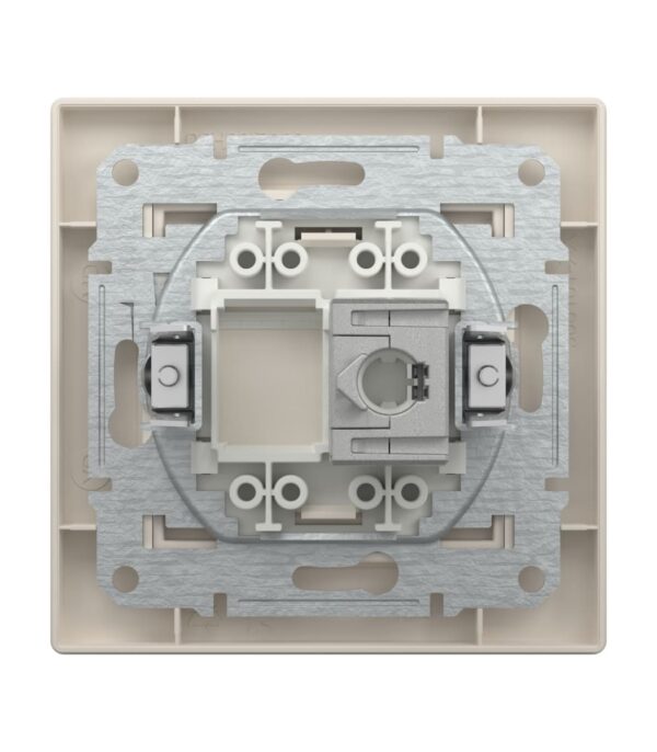 Розетка компьютерная 1-я, RJ45, кат.5е, STP Кремовая, Asfora EPH5000123 — изображение 4