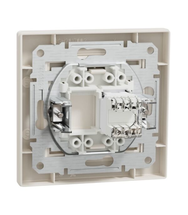 Розетка компьютерная 1-я, RJ45, кат.5е, UTP Кремовая, Asfora EPH4300123 — изображение 5