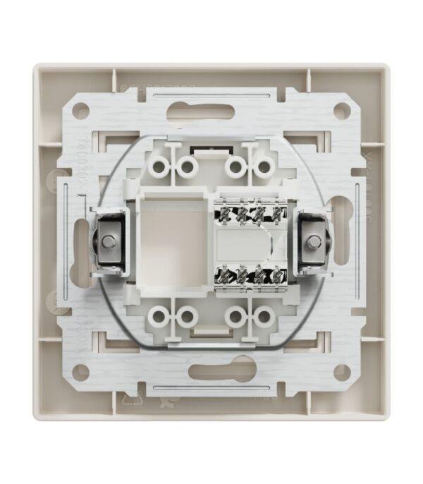 Розетка компьютерная 1-я, RJ45, кат.5е, UTP Кремовая, Asfora EPH4300123 — изображение 4