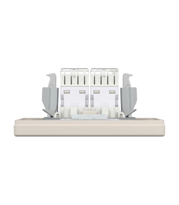 Розетка компьютерная 2-я, RJ45, кат.5е, UTP, Кремовая, Asfora EPH4400123 — изображение 8