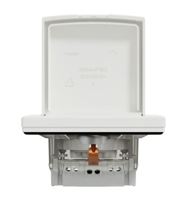Розетка с заземлением, с крышкой и шторками, IP44, Белая, Asfora EPH3100321 — изображение 8