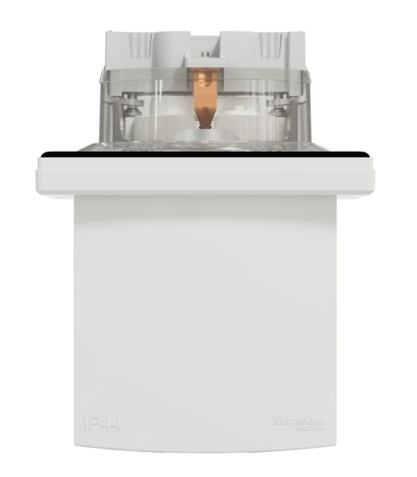 Розетка с заземлением, с крышкой и шторками, IP44, Белая, Asfora EPH3100321 — изображение 5