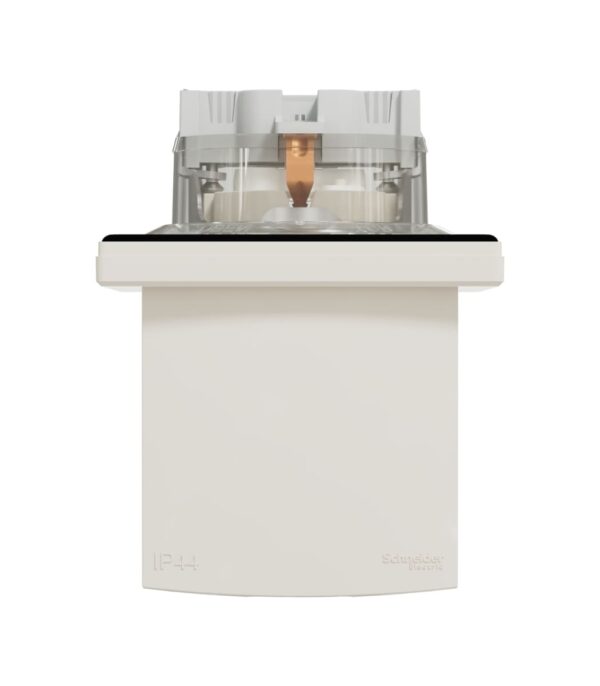 Розетка с заземлением, с крышкой и шторками, IP44, Кремовая, Asfora EPH3100323 - Зображення 5