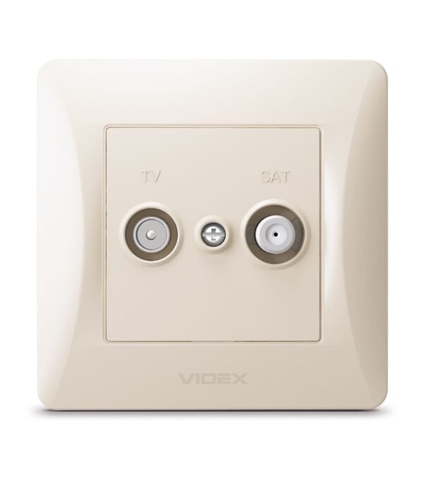 Розетка TV+SAT Крем VIDEX BINERA (VF-BNSK2TVSATE-CR) — изображение 2