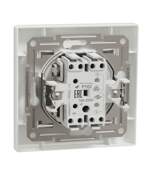 Выключатель кнопочный Schneider Electric Asfora Белый EPH0700121 - Зображення 4