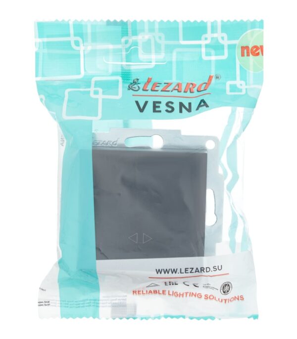 Выключатель перекрестный LEZARD VESNA Антрацит (742-4288-107) - Зображення 6