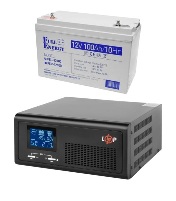 Комплект резервного питания LogicPower 12V LPE-B-PSW-1000VA +(600Вт) 1-30A + АКБ GEL Full Energy 12V 100ah