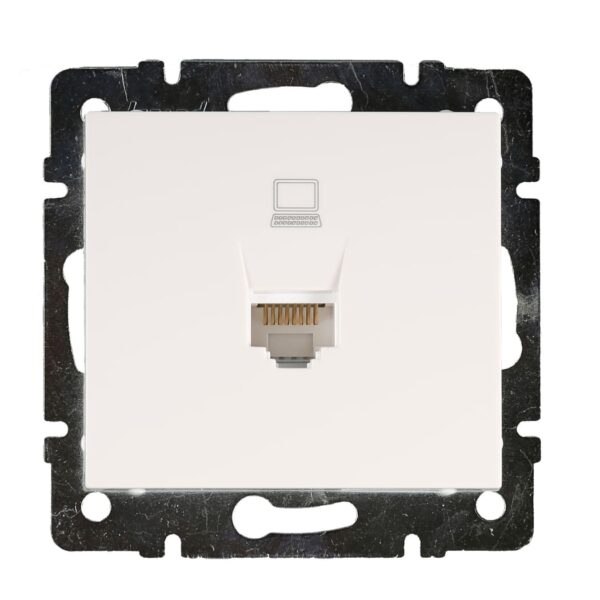 Розетка компьютерная PC LEZARD RAIN Белый (703-0288-139)