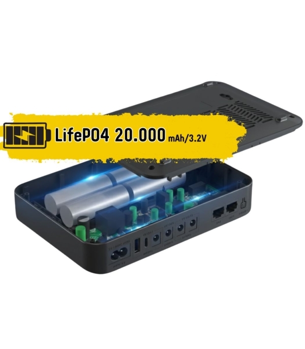 Источник бесперебойного питания для Роутера GPon MARSRIVA Smart Mini DC UPS KP5 Max 18W LifePo4 20000mAh — изображение 5