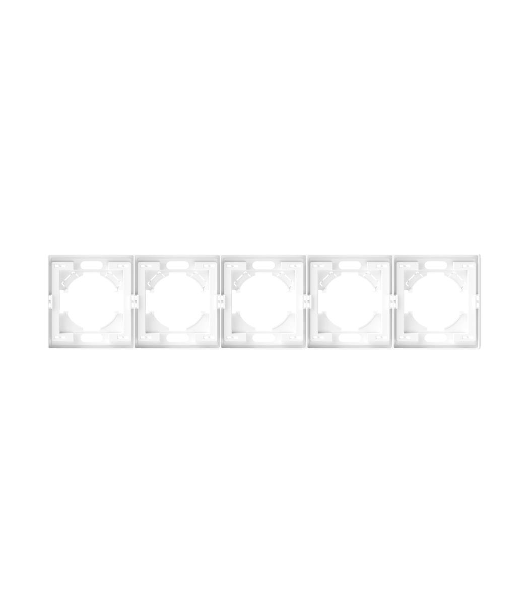 videx_nota_28912_padded_1050x1200 Рамка 5-пост. горизонтальная Nota Videx, Белая матовая (VF-NT-FR5H-WH) — изображение 1