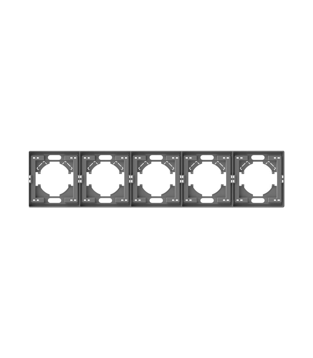 videx_nota_28918_padded_1050x1200 Рамка 5-пост. горизонтальная Nota Videx, Серый графит (VF-NT-FR5H-GR) - Зображення 1