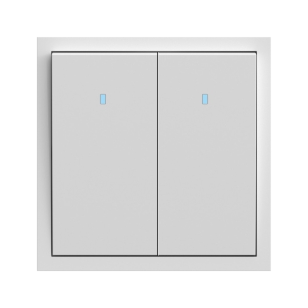 Выключатель 2-кл. с подсветкой Soft ARDERO, Белый (EV112L-W)