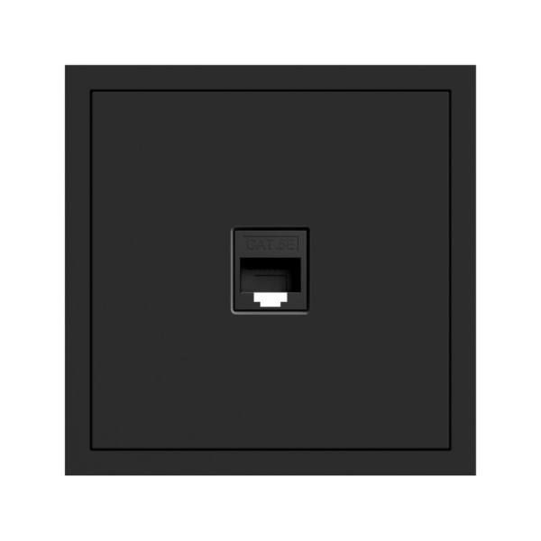 PC-розетка компьютерная 1-я RJ45, Cat.5e UTP Soft ARDERO, Черный (ER151PC-B)