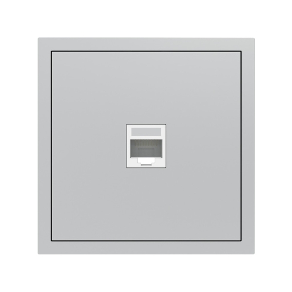 PC-розетка компьютерная 1-я RJ45, Cat.5e UTP Soft ARDERO, Серебро (ER151PC-S)